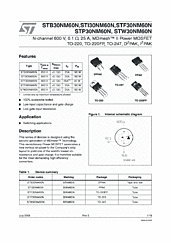 DataSheet STW30NM60N pdf